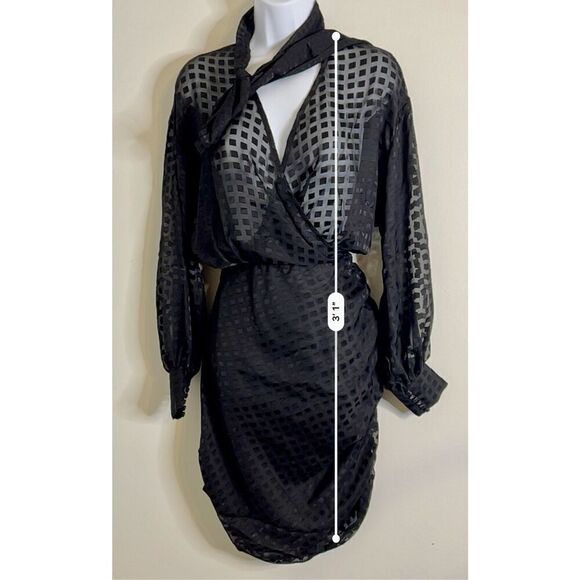 NEW! LE SUPERBE AUTOMATIC BLK/NOIR 6 Anthropologie Black Dress - Picture 7 of 11